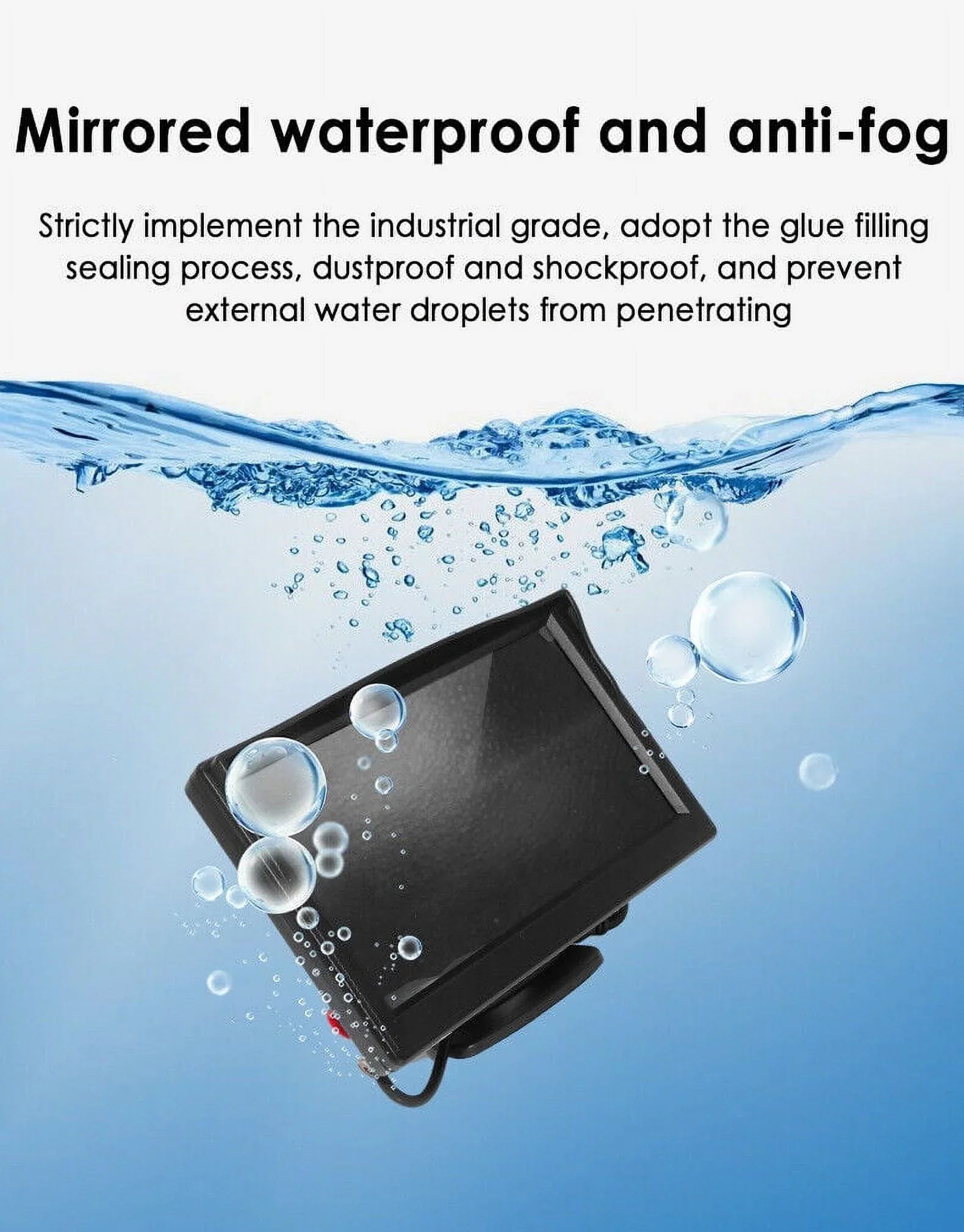 Paddsun Car Night Vision Backup Camera Kit 5" Wireless Monitor HD Rear View Waterproof