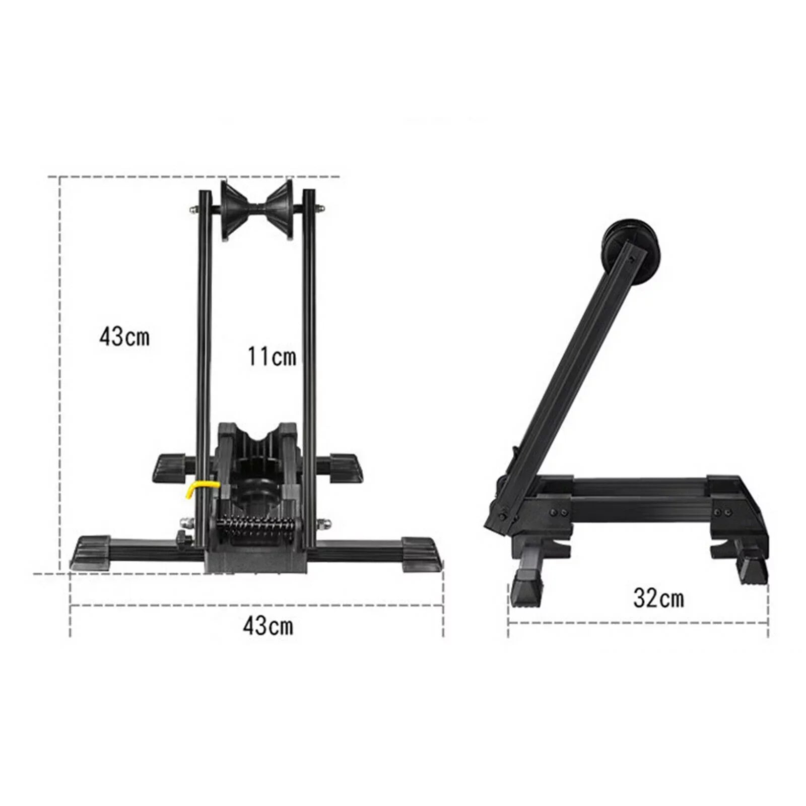 Bike Floor Parking Rack Storage Stand Bicycle Mountain Bike Holder Foldable Black