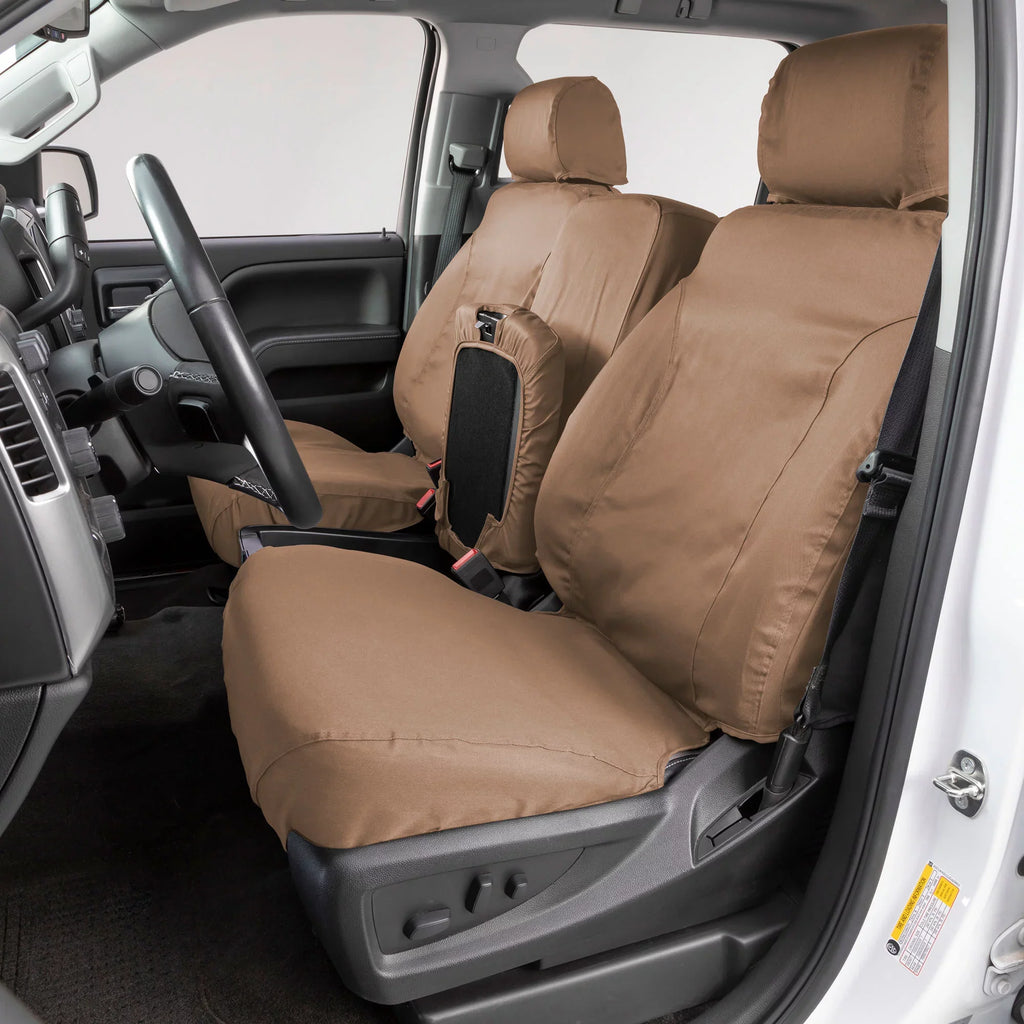 Coating SeatSaver Front Row Custom Fit Seat Shield for Select Ford F-150 Models - Polycotton (Tan) Fits select: 2013-2014 FORD F150 SUPER CAB, 2011-2012 FORD F150