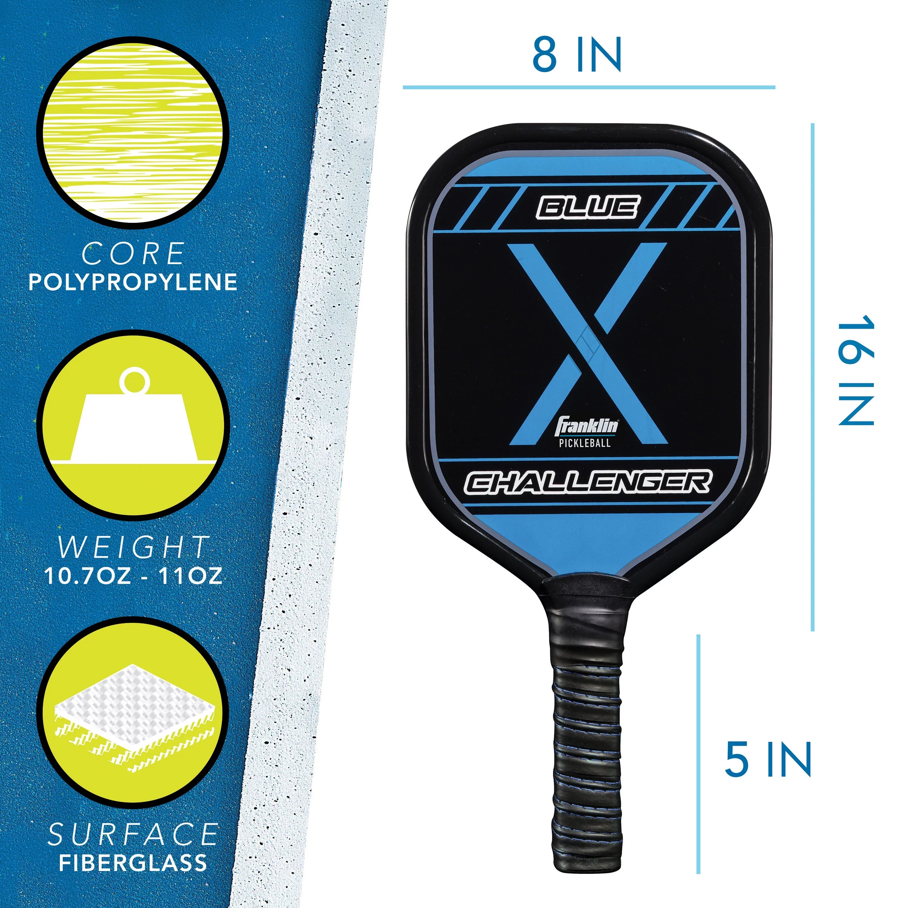 Franklin Sports Pickle Ball Paddle and Pickle Ball Starter Set - Includes 2 Aluminum Pickle Ball Paddles and 2 Franklin X-40 Pickle Balls - USAPA App roved