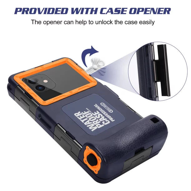 UrbanX Professional [15m/50ft] Swimming Diving Surfing Snorkeling Photo Video Waterproof Protective Case Underwater Housing for Tecno Camon 16 And all Phones Up to 6.9 Inch LCD with Lanyard