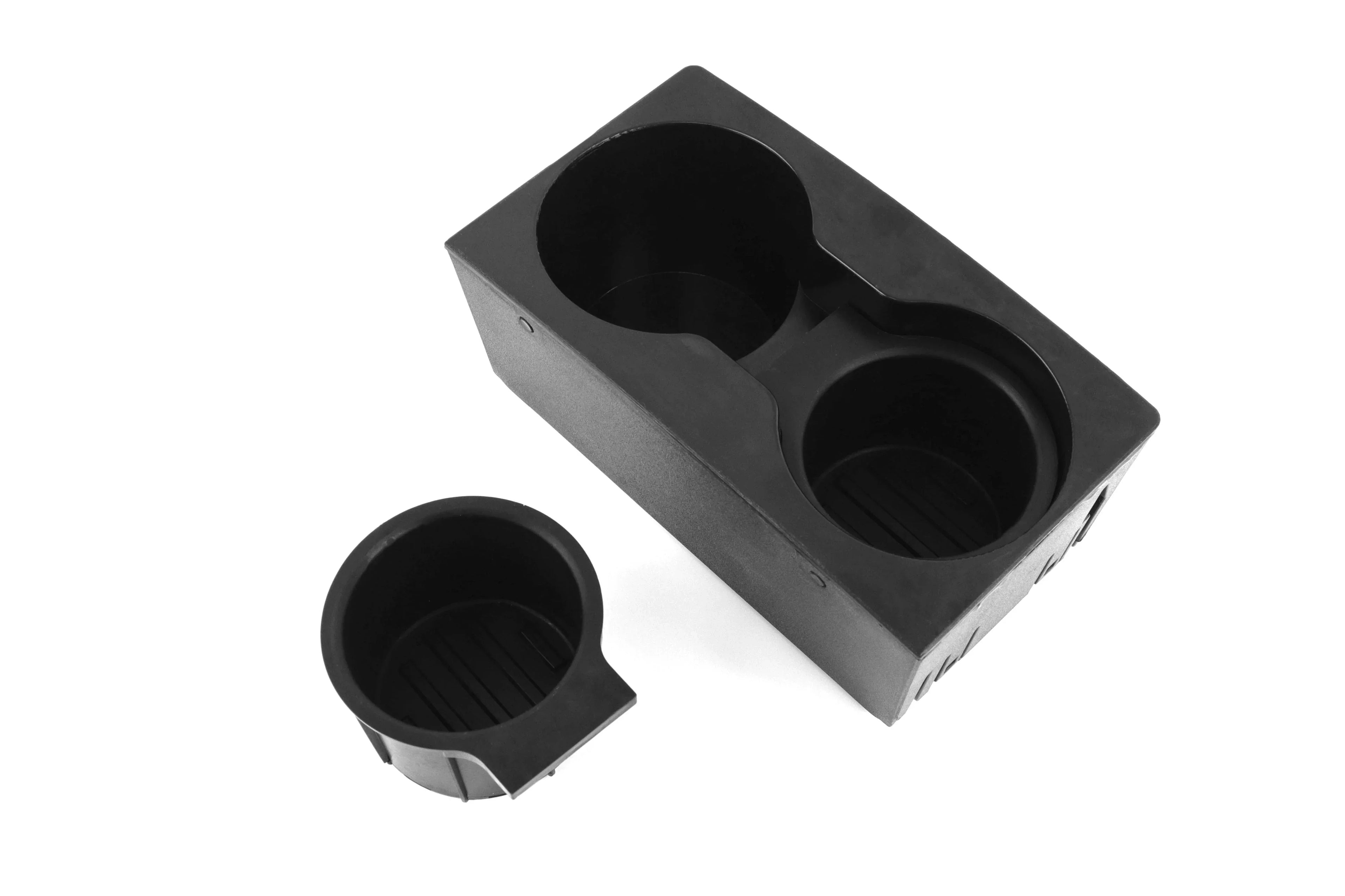 Red Hound Auto 2 Cup Holder Inserts Holds 4 Cups Fitting with Ford Super Duty F-250/F-350/F-450/F-550 2011-2016 fits Front Center Floor Mounted Console (flow through style) Black Beverage Holder