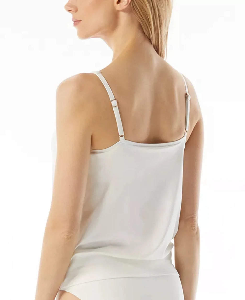 MSRP $110 Michael Kors Womens Lace-Up Blouson Tankini White Size Large