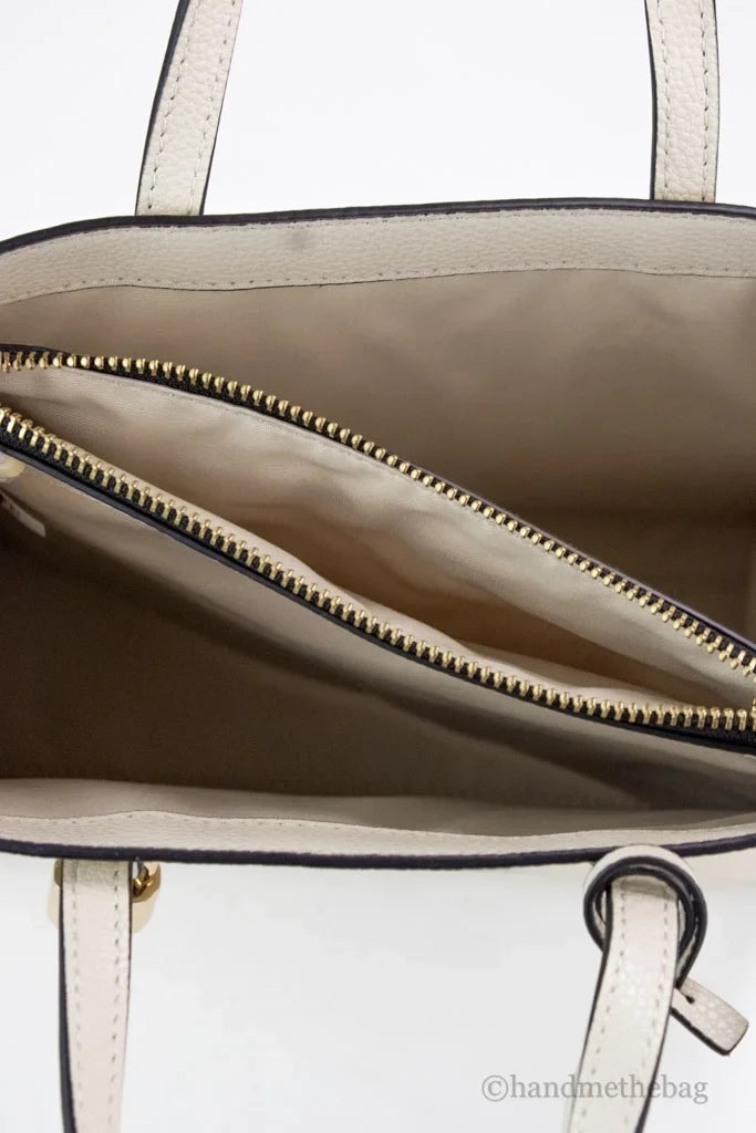 Marc Jacobs X Peanuts Grind Small Ivory Pebble Leather Tote Crossbody Bag