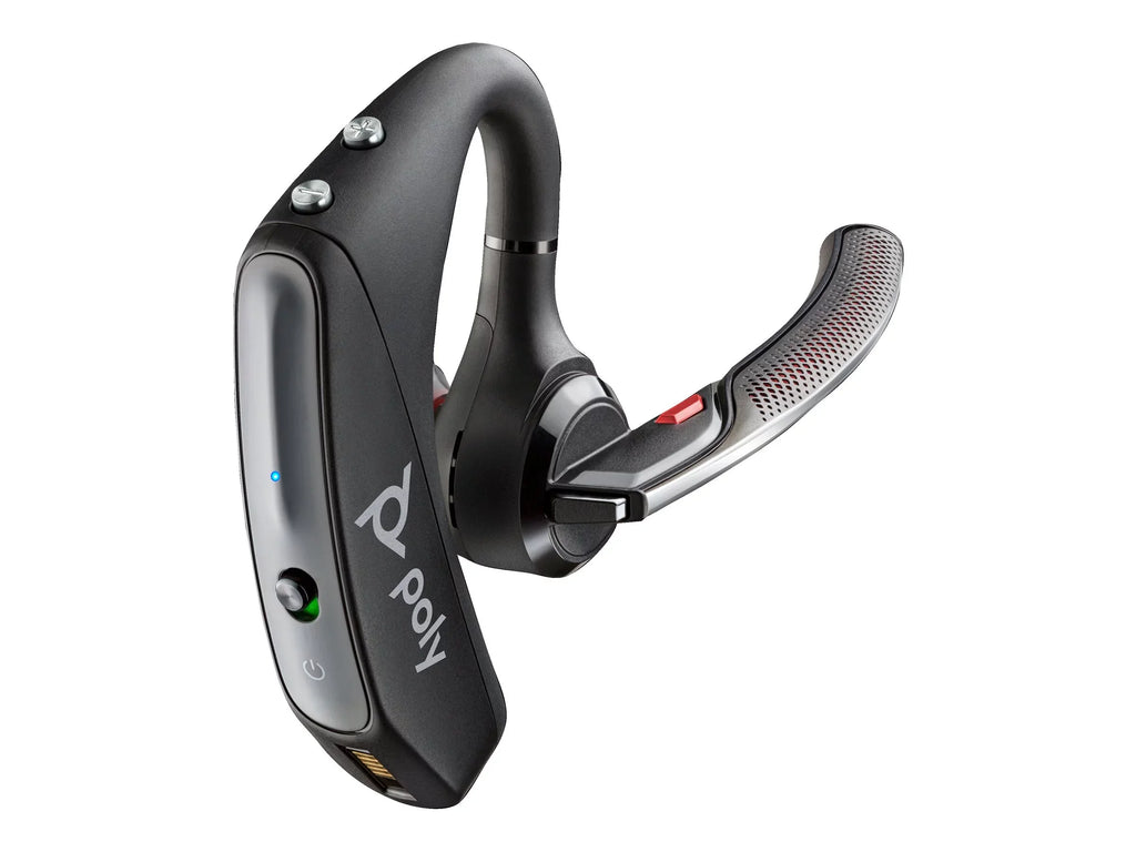 Poly Voyager 5200 USB-A Office Headset TAA - Siri, Google Assistant - Mono - USB Type A, RJ-11 - Wired/Wireless - Bluetooth - 250 ft - 32 Ohm - 100 Hz - 20 kHz - Over-the-ear - Monaural - In-ear - ...