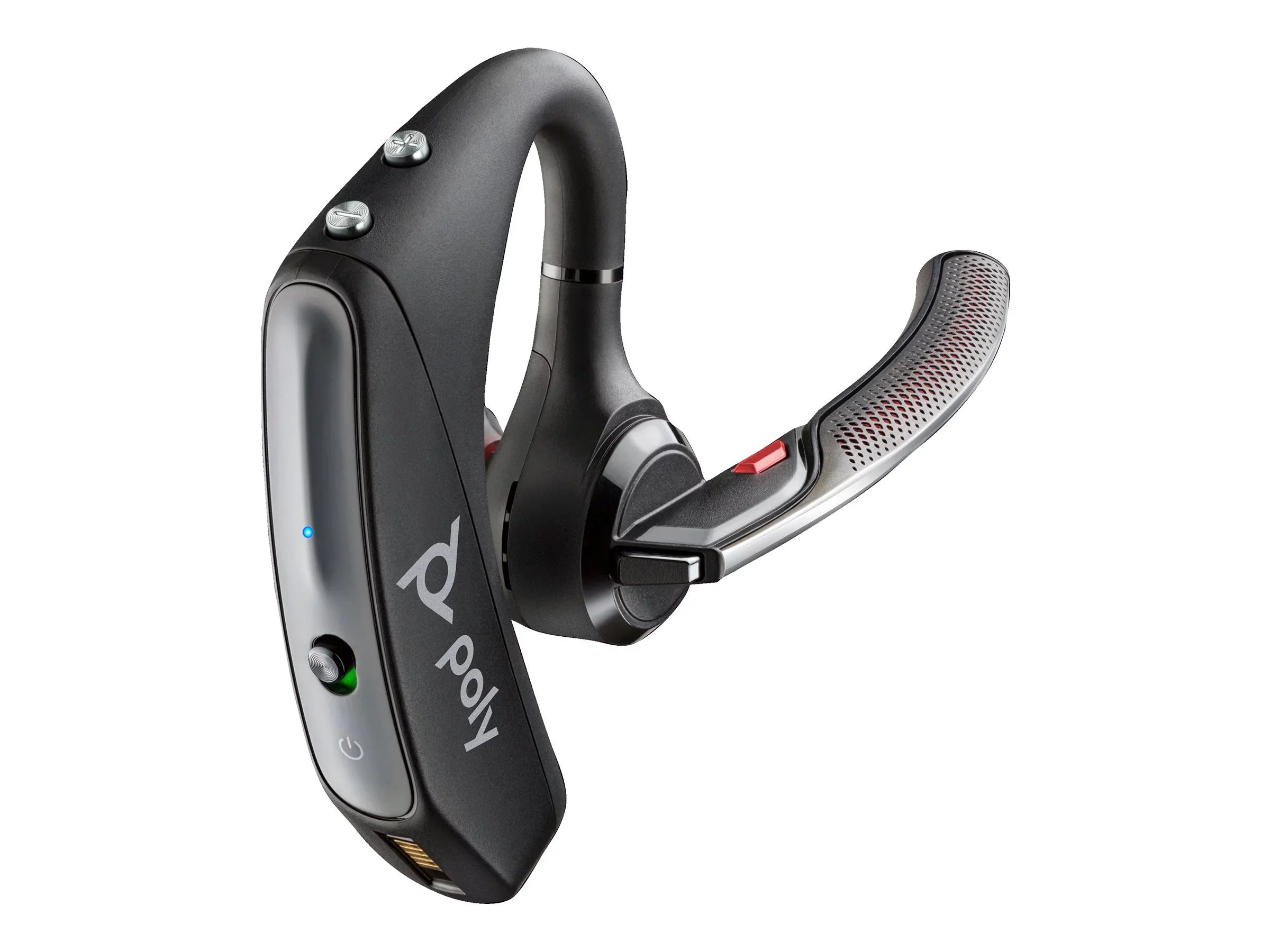 Poly Voyager 5200 USB-A Office Headset TAA - Siri, Google Assistant - Mono - USB Type A, RJ-11 - Wired/Wireless - Bluetooth - 250 ft - 32 Ohm - 100 Hz - 20 kHz - Over-the-ear - Monaural - In-ear - ...