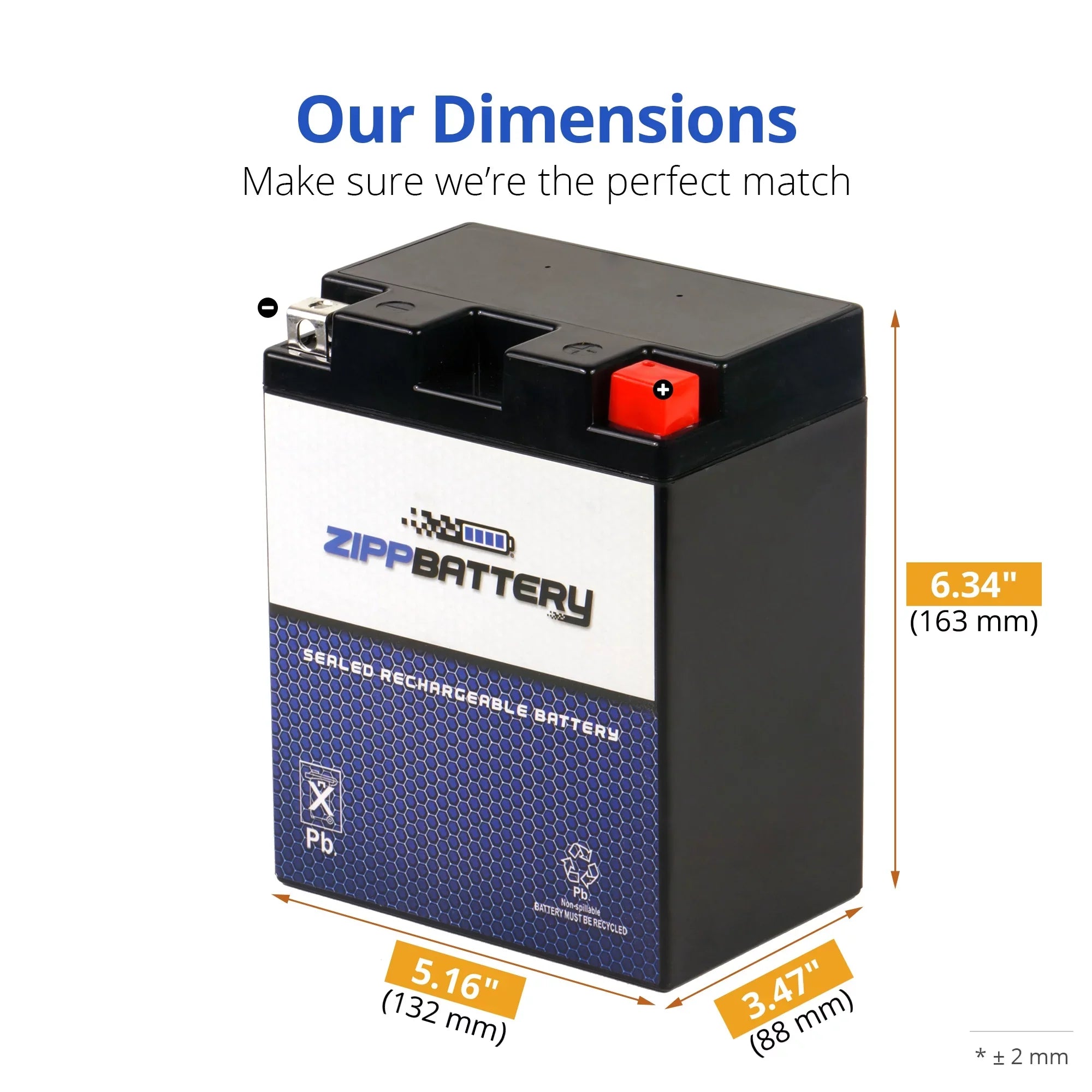 Zipp Battery YTX14AHL-BS (14AHL-BS 12 Volt,12 Ah, 210 CCA) Motorcycle Battery for Kawasaki 650cc Kl650-a E Klr 2003
