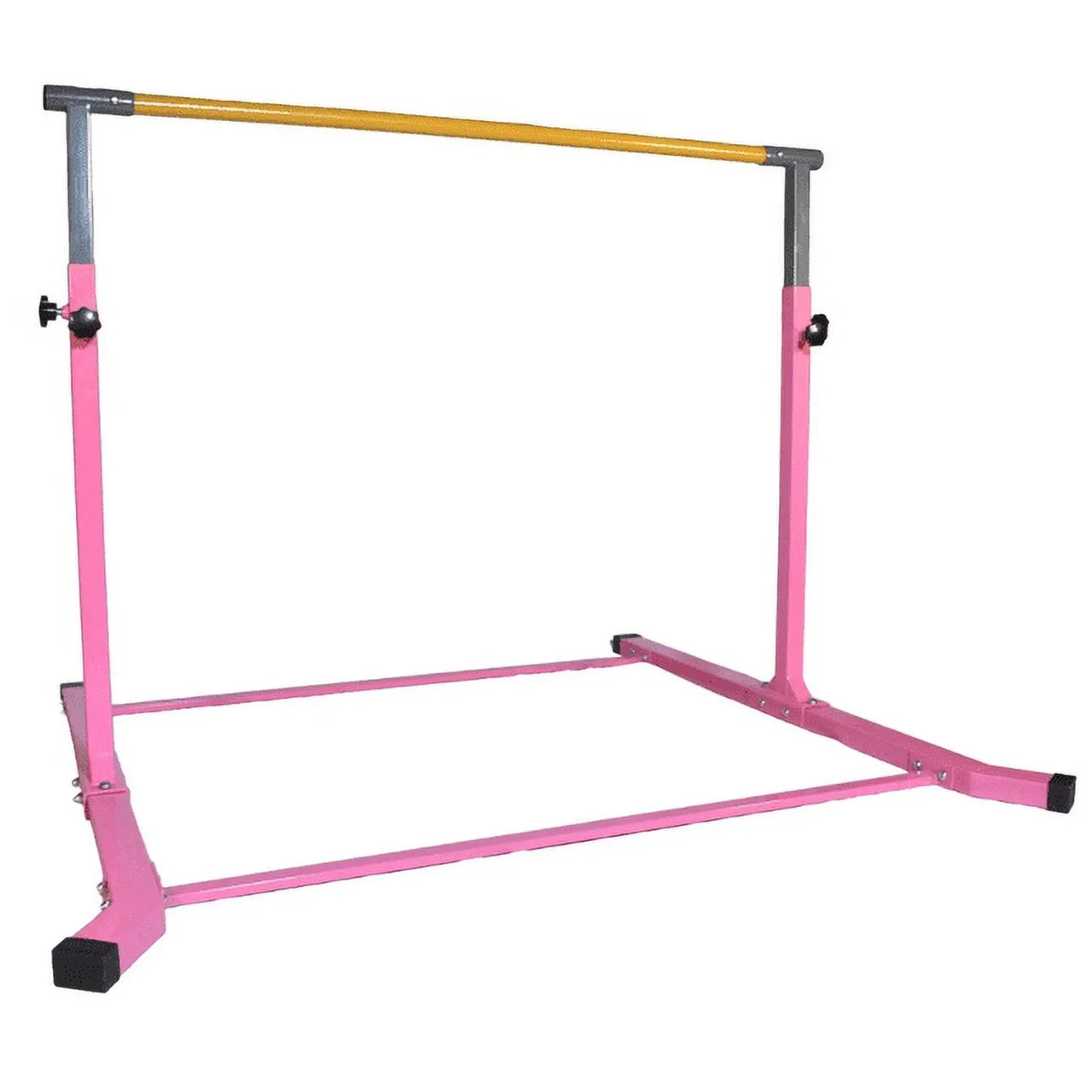 5 Star-TD Pink Gymnastic Kip Bar for Kids, Adjustable 3-5 FT, Heavy-Duty Home Gym Training Equipment