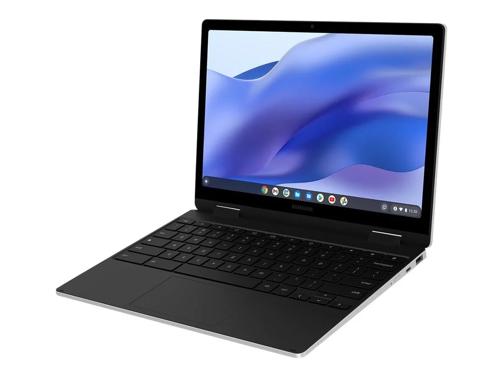Samsung Galaxy Chromebook 2 360 - Flip design - Celeron N4500 / 1.1 GHz - Chrome OS - UHD Graphics - 4 GB RAM - 128 GB eMMC - 12.4" touchscreen 2560 x 1600 (WQXGA) - Wi-Fi 6 - silver - kbd: US