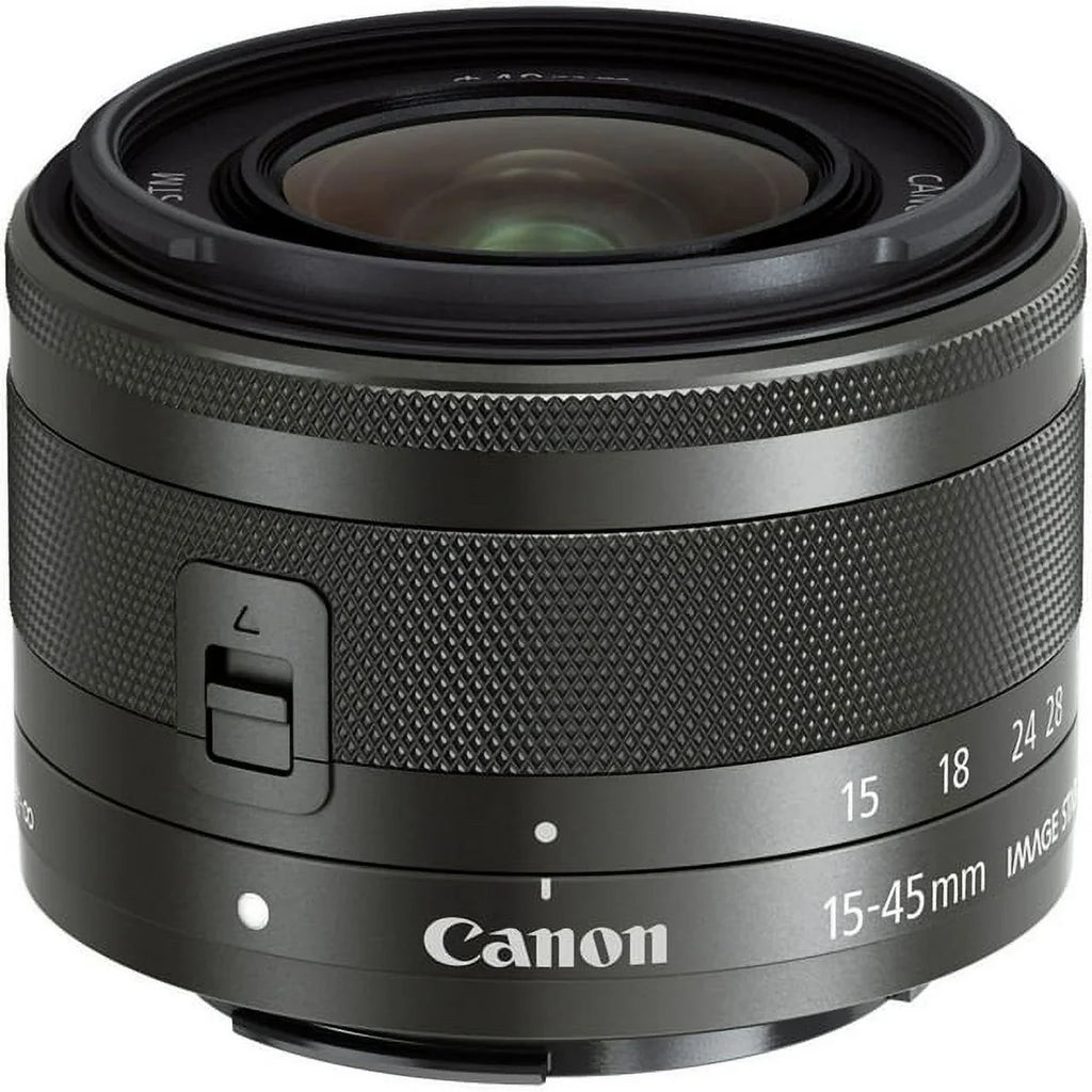 Canon EF-M 15-45mm f/3.5-6.3 IS STM Lens (Graphite) - DealExpo Basic Bundle