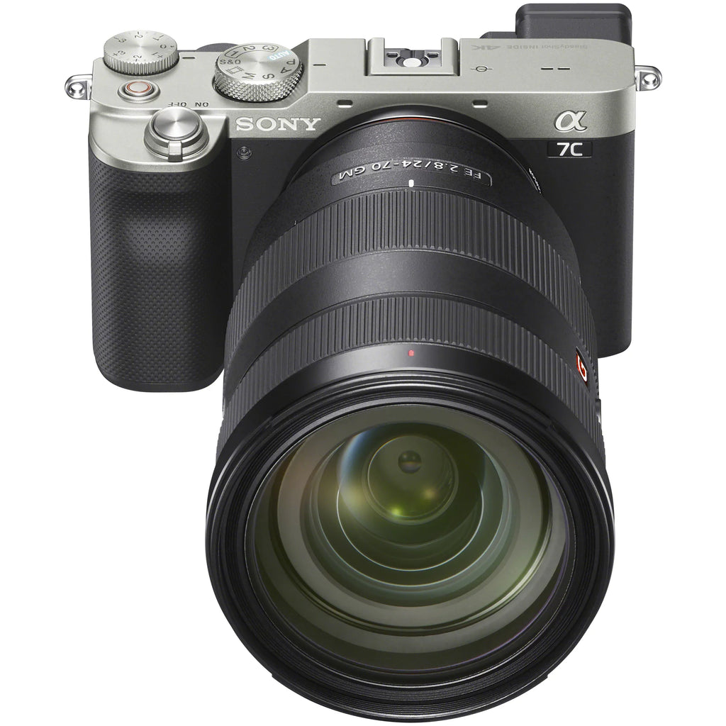 Sony a7C Mirrorless Full Frame Camera Body with Sony FE 24-70mm F2.8 GM G Master Zoom Lens SEL2470GM Silver ILCE7C/S Bundle w/ Deco Gear Photography Backpack Case , Software and Accessories