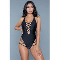 BeWicked Womens 1977 Amaya Swimsuit, Black - Small
