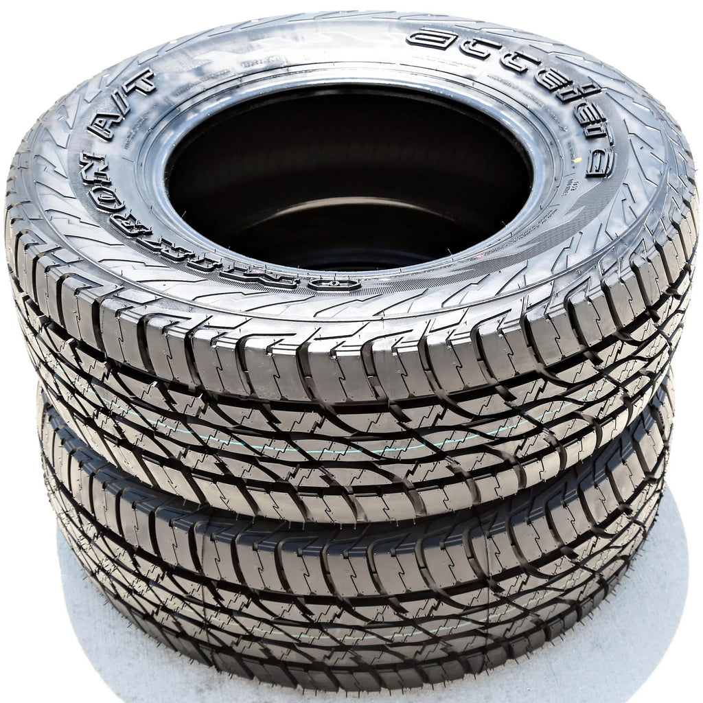Set of 4 (FOUR) Accelera Omikron A/T LT 265/75R16 123/120Q E 10 Ply AT All Terrain Tires Fits: 2000-02 Dodge Ram 2500 Base, 2013-14 Toyota FJ Cruiser Base