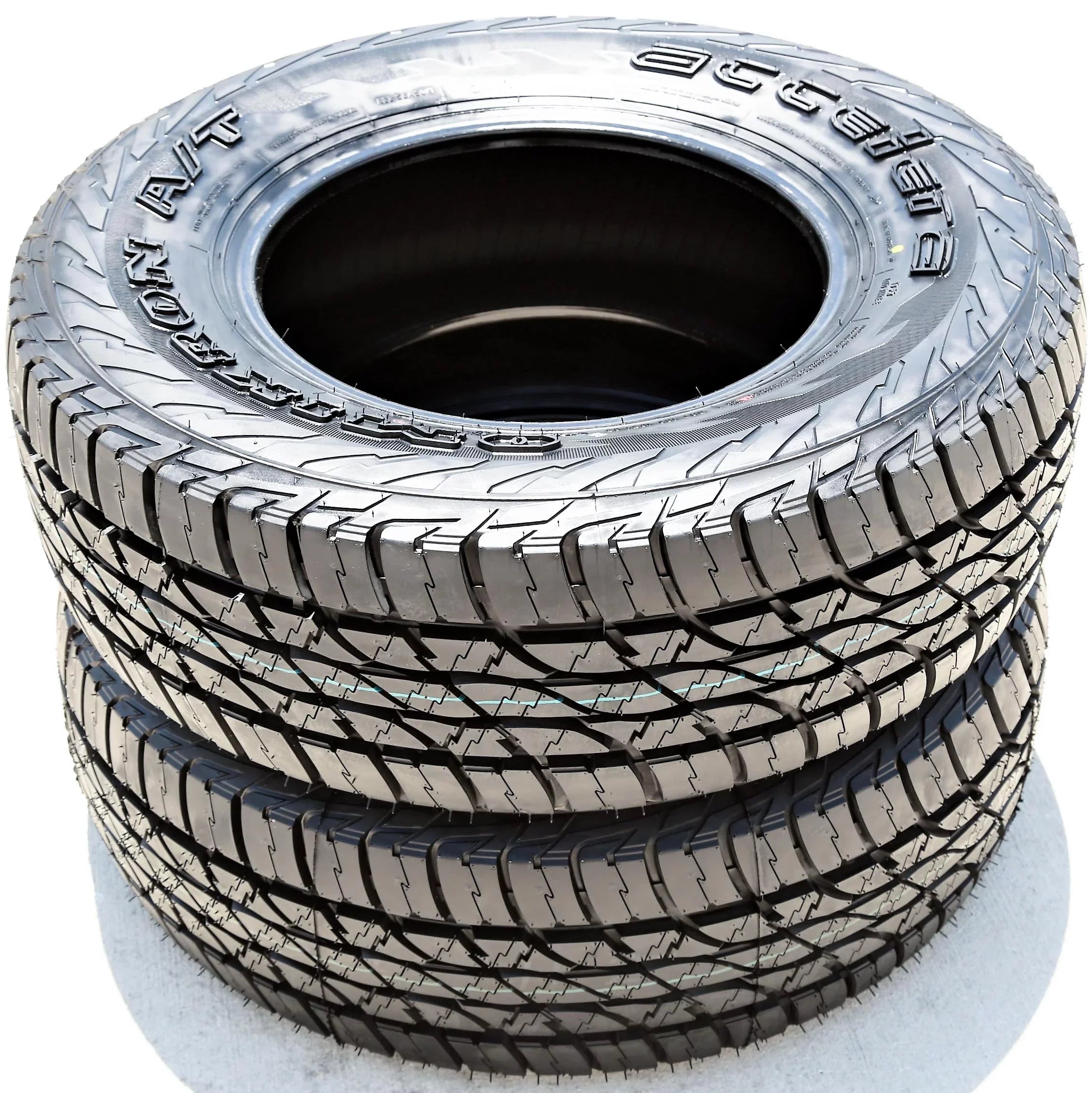 Set of 4 (FOUR) Accelera Omikron A/T LT 265/75R16 123/120Q E 10 Ply AT All Terrain Tires Fits: 2000-02 Dodge Ram 2500 Base, 2013-14 Toyota FJ Cruiser Base