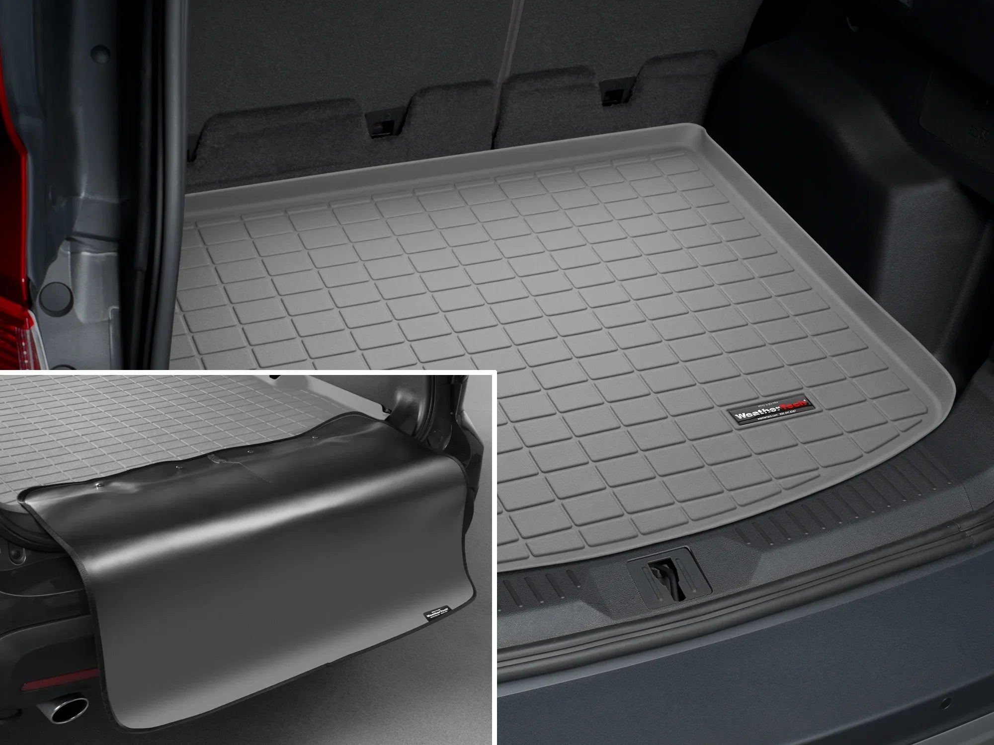 Environment Cargo Trunk Liner with Bumper Protector Suitable with Escape, MKC - Behind 2nd Row Seating With Bumper Protector, Grey