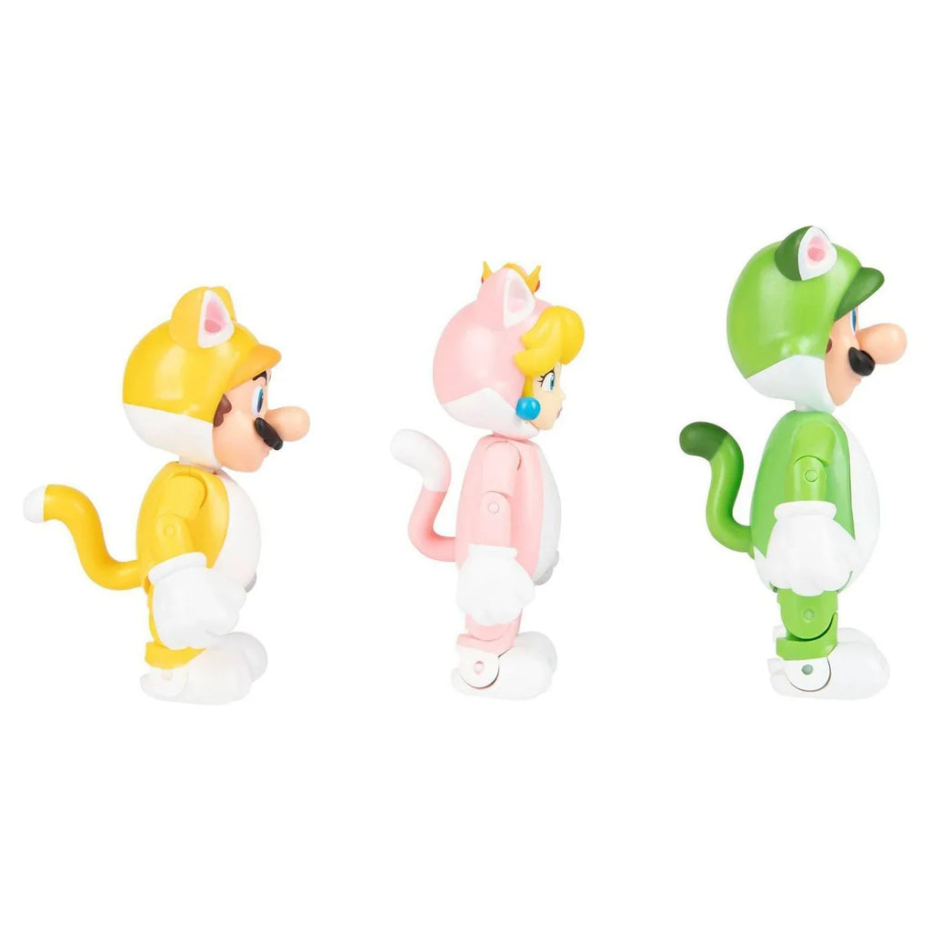 Super Mario 3D World Multi Pack Browsers Fury Toy Cat Mario Peach Luigi Figure