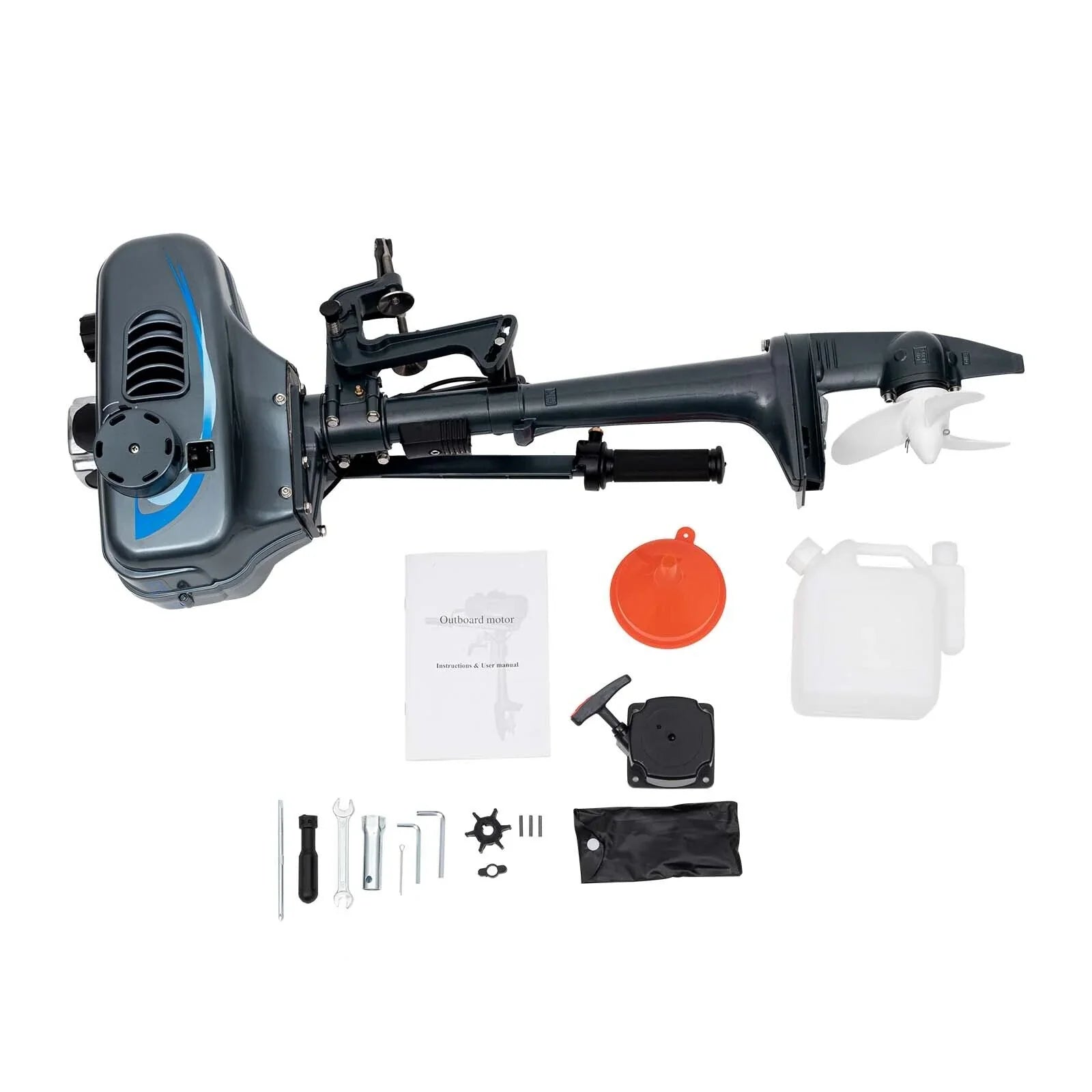 Heavy Duty 3.5HP 2 Stroke Outboard Engine Motor Vessel Engine Water Cooling System
