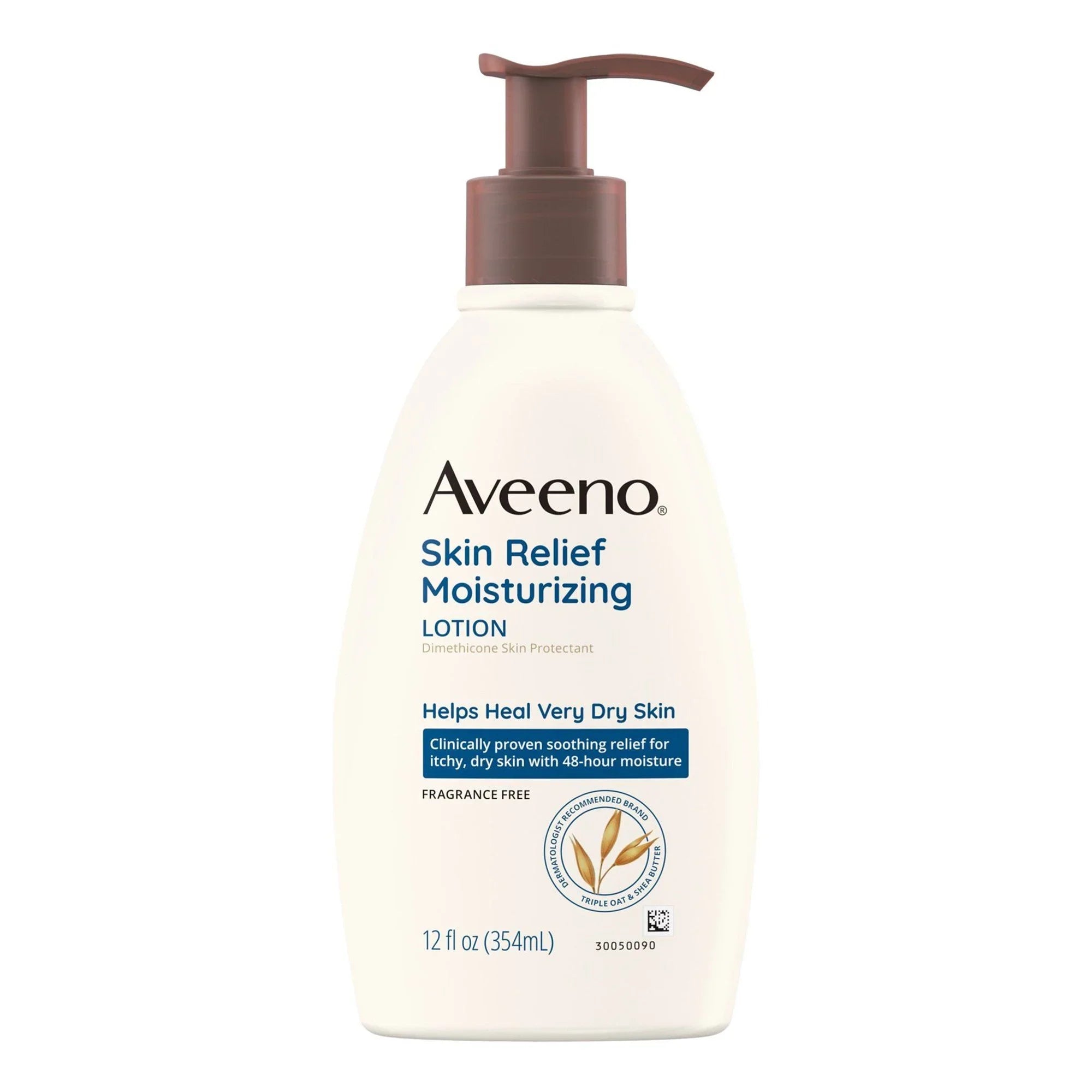 Hand and Body Moisturizer Aveeno Skin Relief 12 oz. Pump Bottle Unscented Lotion (EA/1)