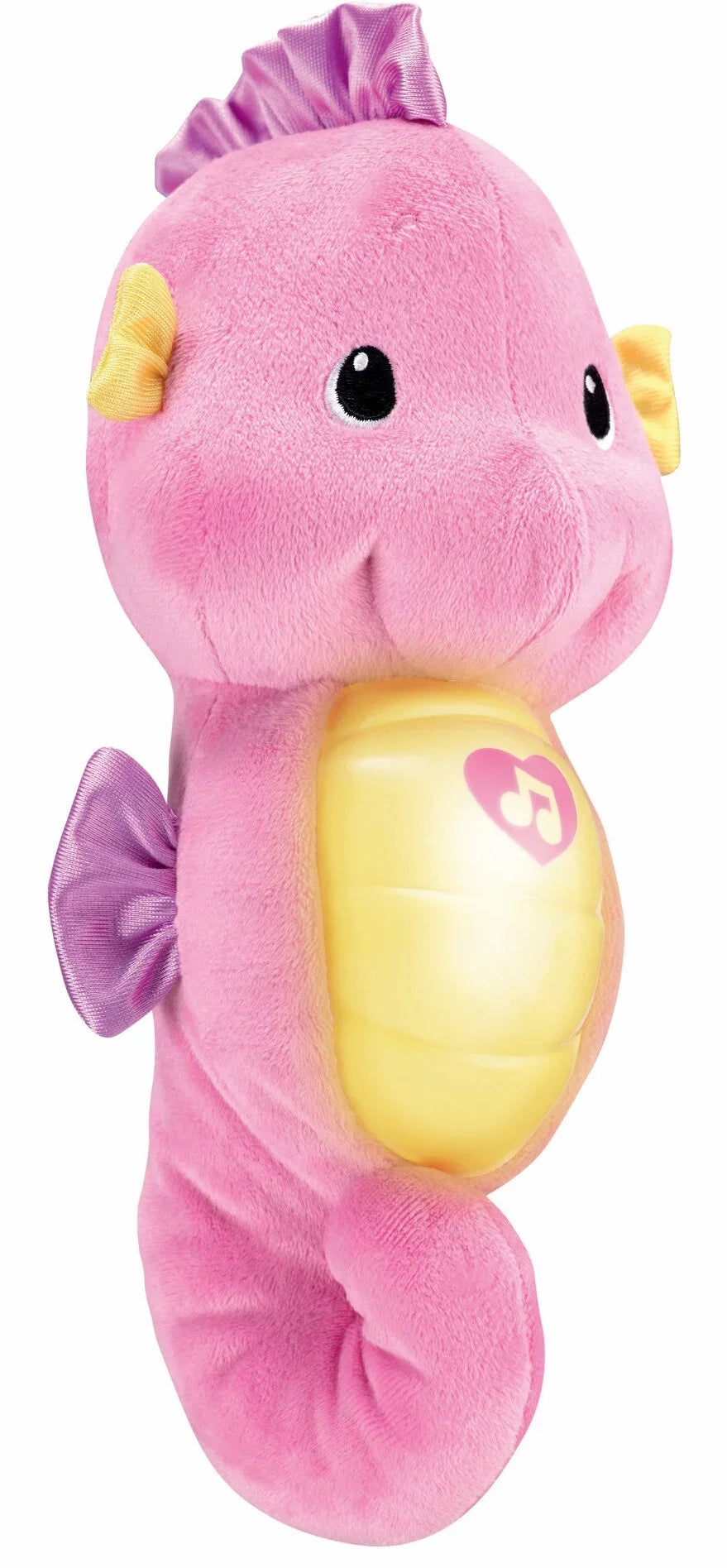 Fisher-Price Soothe & Glow Seahorse, Pink Plush Toy with Music, Ocean Sounds and Lights for Baby