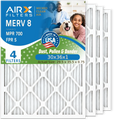 30x36x1 Air Filter MERV 8 Comparable to MPR 700 & FPR 5 Electrostatic Pleated Air Conditioner Filter 4 Pack HVAC AC Premium USA Made 30x36x1 Furnace Filters by AIRX FILTERS WICKED CLEAN AIR.