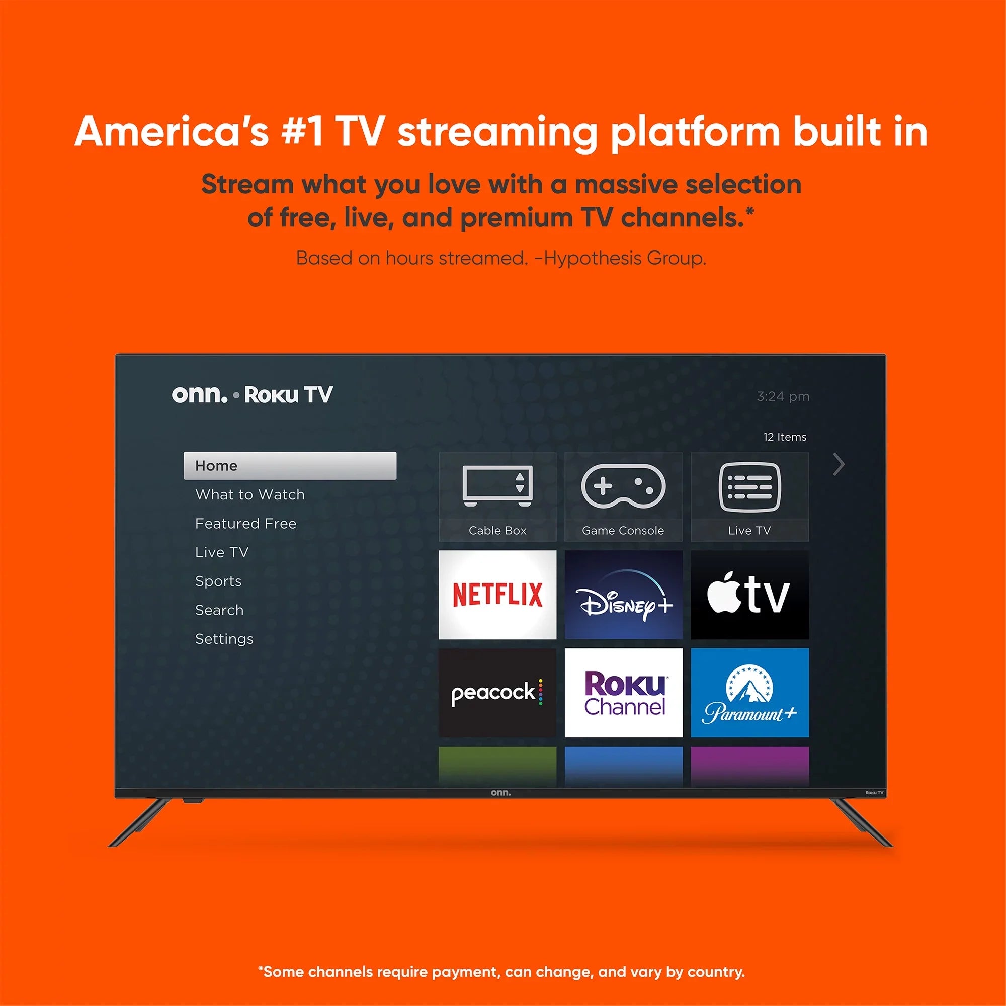 onn. 75” QLED 4K UHD (2160p) Roku Smart TV with Dolby Atmos, Dolby Vision, Local Dimming, 120hz Effective Refresh Rate, and HDR (100071709)