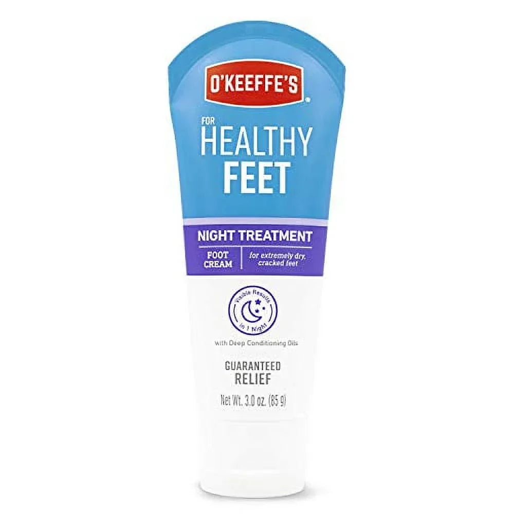 O'Keeffe's Healthy Feet Night Treatment Foot Cream, 3 Ounce Tube, (Pack of 2)