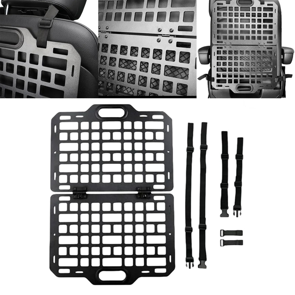 funtasica Auto Seat Back Organizer Modular Storage Molle Panel Car Seatback Hanging Plate Auto Seat Panel for Automotive Truck Parts