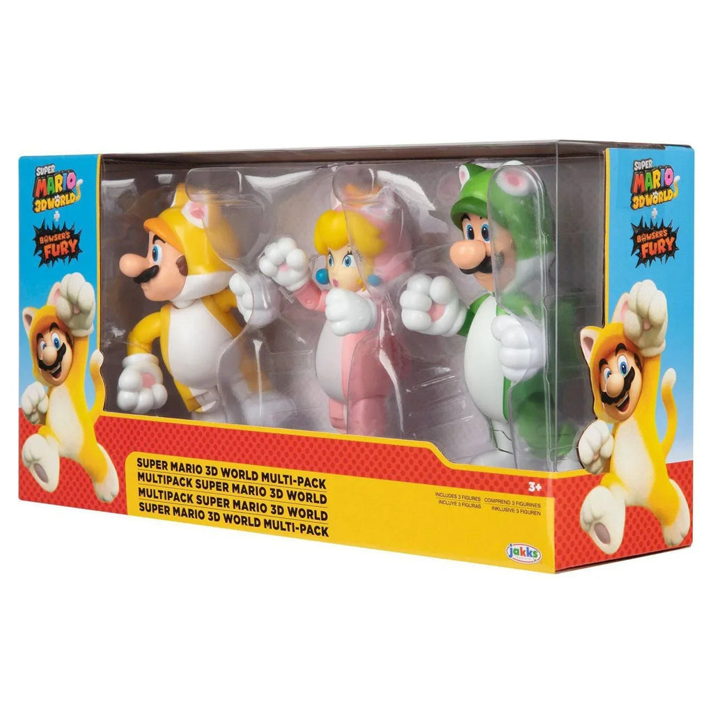 Super Mario 3D World Multi Pack Browsers Fury Toy Cat Mario Peach Luigi Figure