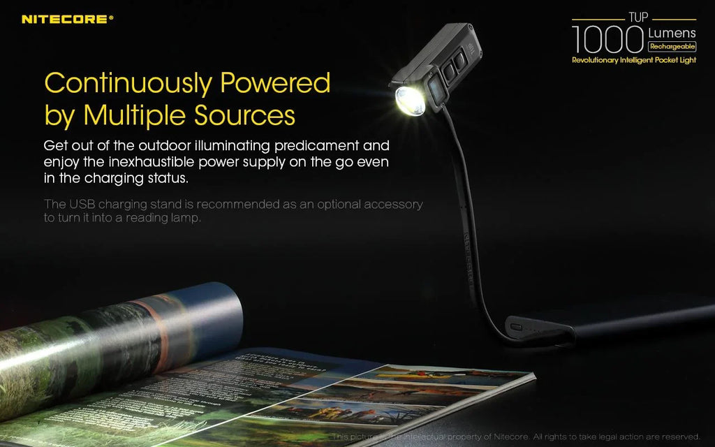 Value Bundle: Nitecore UT32 Dual Emitter Headlamp - (5700K,Cool White) - (3000K,Warm White) with 1x NL1834R USB Rechargeable Battery and TUP Rechargeable ligent Pocket Light (Black or Gray)