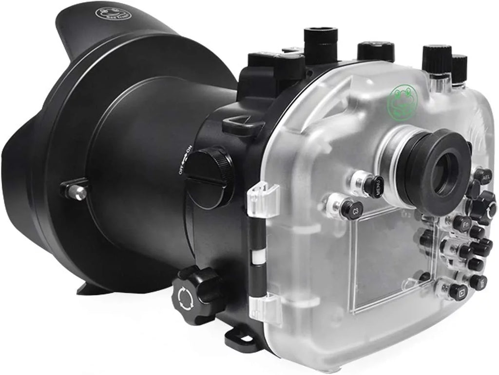 Seafrogs [40M/130FT] Underwater Housing Waterproof Case w/ 6 Inch Dome Port Kit for Sony A7R IV A7R4 ILCE-7R IV Matching with Sony FE 16-35mm F/4 28-70mm F3.5-5.6, 12-24mm F4 G Lens-Black