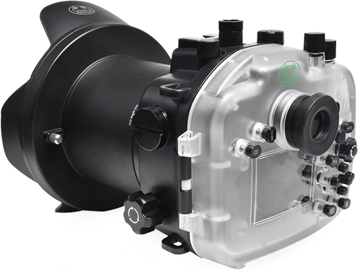 Seafrogs [40M/130FT] Underwater Housing Waterproof Case w/ 6 Inch Dome Port Kit for Sony A7R IV A7R4 ILCE-7R IV Matching with Sony FE 16-35mm F/4 28-70mm F3.5-5.6, 12-24mm F4 G Lens-Black