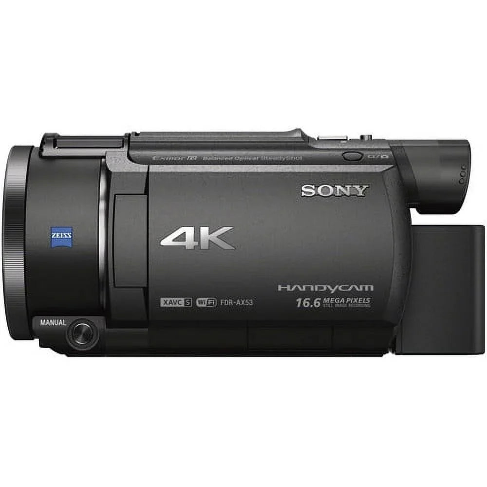 Sony FDR-AX53 4K Ultra HD Handycam Camcorder. - Professional Bundle