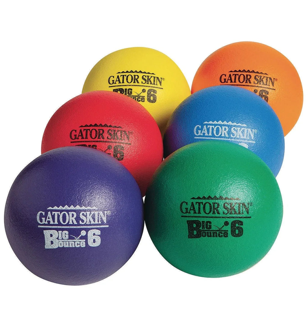 Gator Skin® Big Bounce Ball Set, 6” (Set of 6)