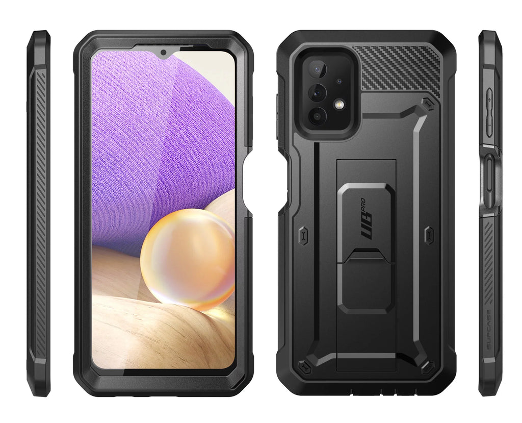 SUPCASE Unicorn Beetle Pro Series Case Designed for Samsung Galaxy A32 5G [Not Fit 4G Version], Full-Body Rugged Holster & Kickstand Case with Built-in Screen Protector (Black)