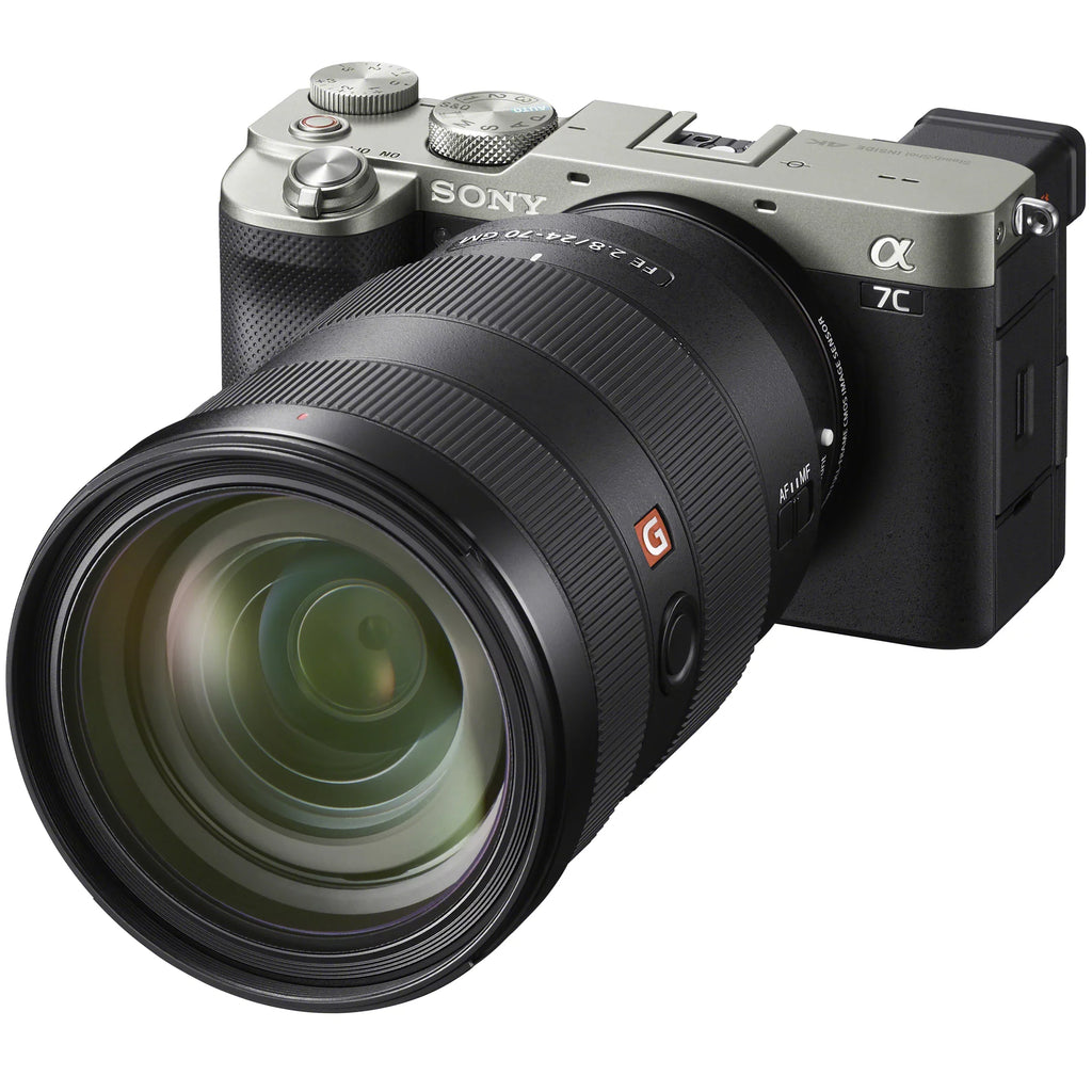 Sony a7C Mirrorless Full Frame Camera Body with Sony FE 24-70mm F2.8 GM G Master Zoom Lens SEL2470GM Silver ILCE7C/S Bundle w/ Deco Gear Photography Backpack Case , Software and Accessories