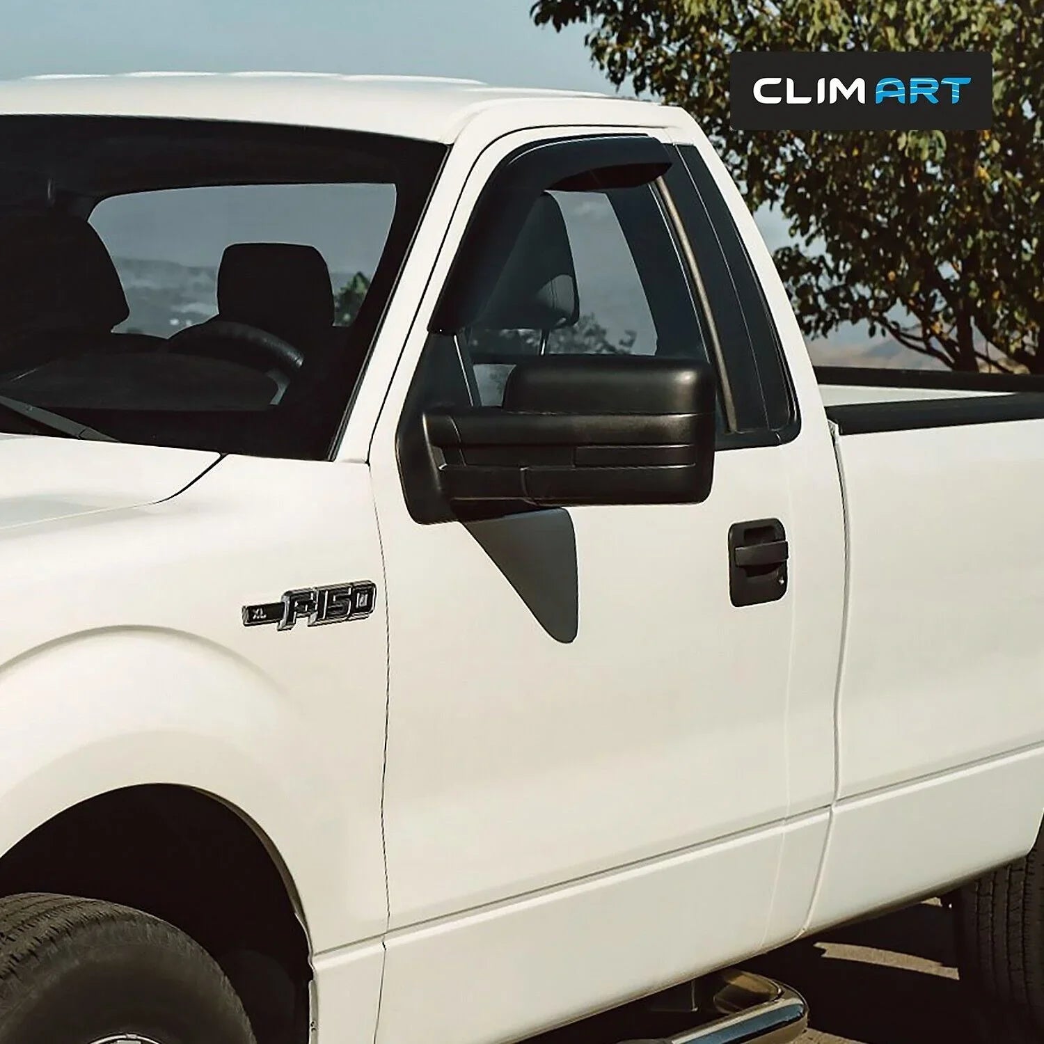 CLIM ART Incredibly Strong Rain Guards for Ford F150 2009-2014 Regular Cab, SuperCrew, SuperCab, Tape-on Window Deflectors, Vent Deflector, Vent Window Visors for cars, Truck Accessories 2 pcs-209008