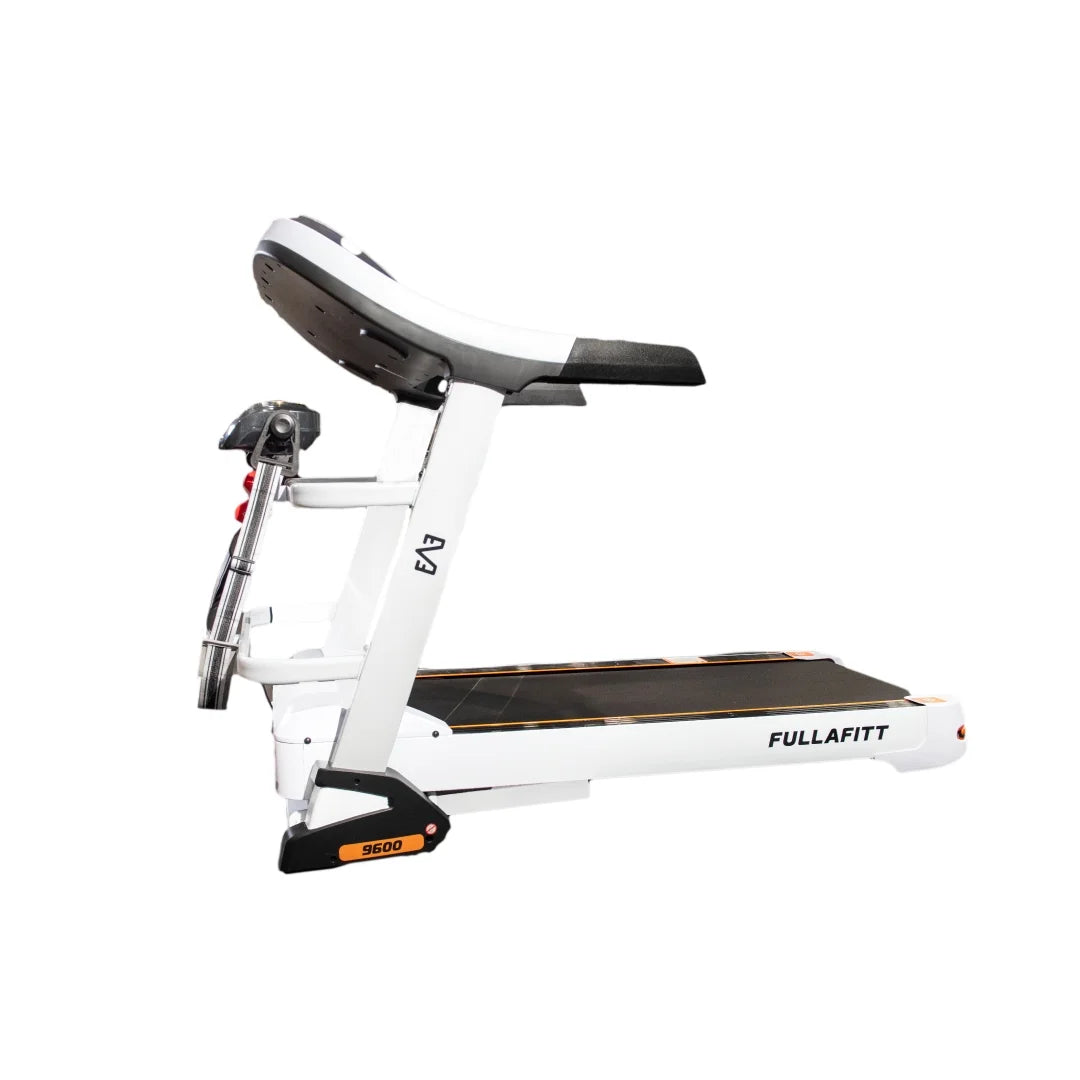 World Best Folding Treadmill by FULLAFITT, 4.5HP, Massage Belt, Wide LED Monitor, Bluetooth, Speakers, Preset Programs, Pulse Grip, Pressure Free Running Board