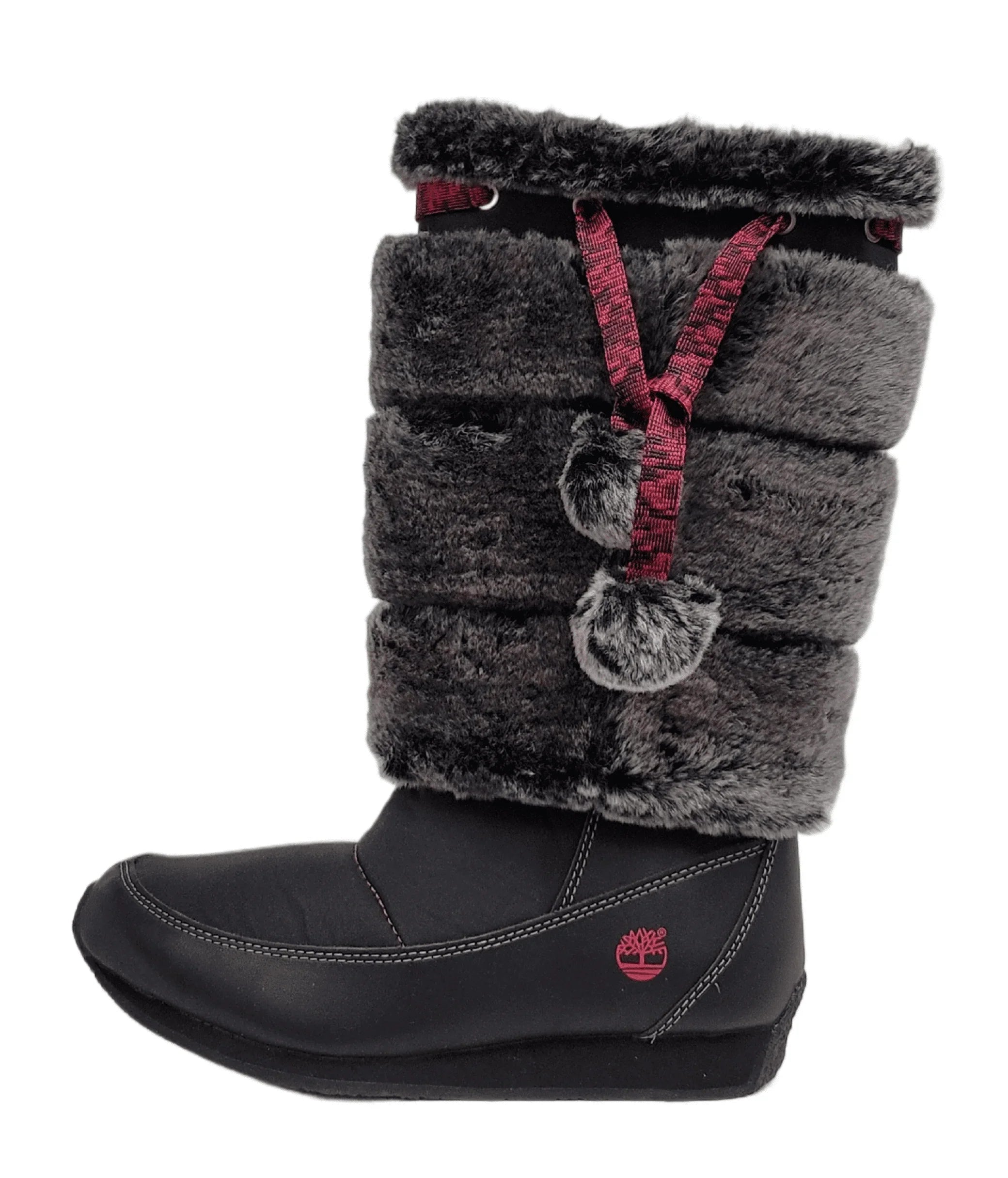 Timberland Junior Big Kid Winterberry Tall Fur Medium Boot Black 59994 size 4.5 US