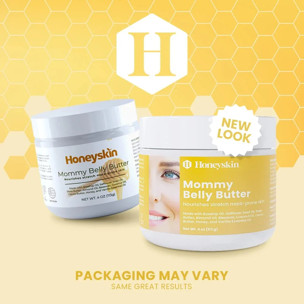 Honeyskin Nourishing Mommy Belly Butter for Stretch Marks - Skin Tightening and Firming(4oz)