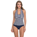 Profile by Gottex Womens Cote dAzur One Piece Halter Swimsuit Navy 8