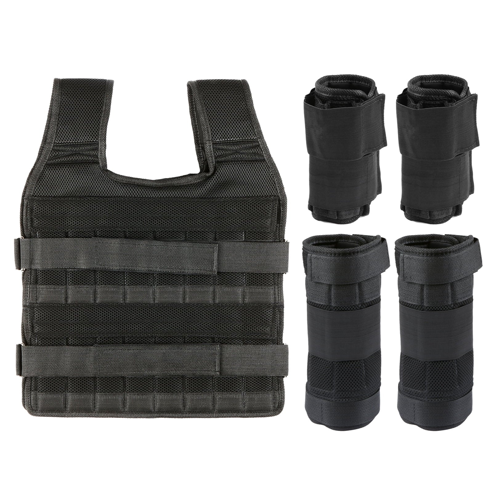 Tomfoto Max Loading 15kg/35kg Adjustable Vest Weight Exercise Weight Loading Cloth Strength Training with 6kg Leg Weight 5kg Arm Weight (Empty)