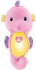 Fisher-Price Soothe & Glow Seahorse, Pink Plush Toy with Music, Ocean Sounds and Lights for Baby