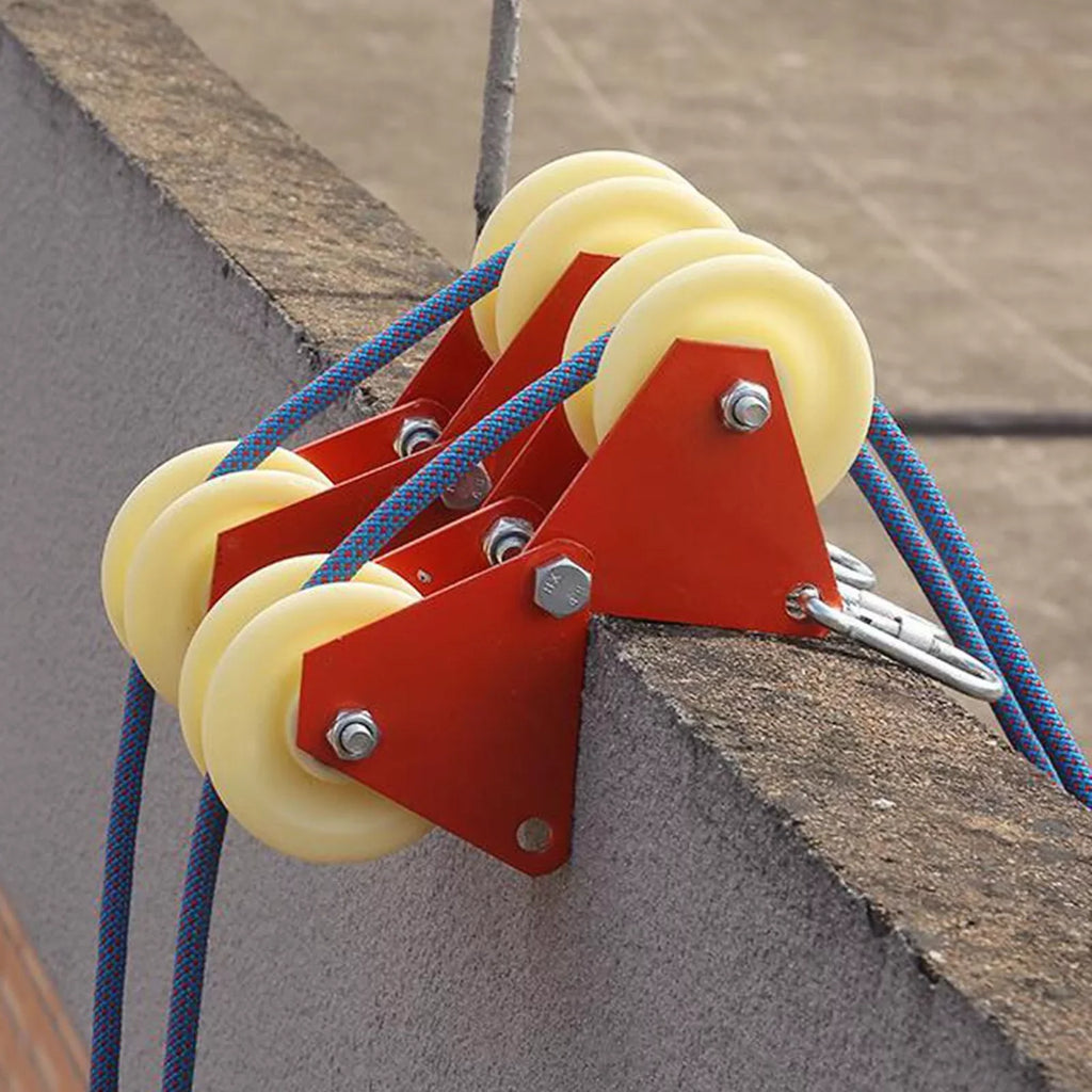 Rock Climbing Hiking Abseiling Rappelling Rope Anchor Rope Edge Sheath Wheels Durable Accessories