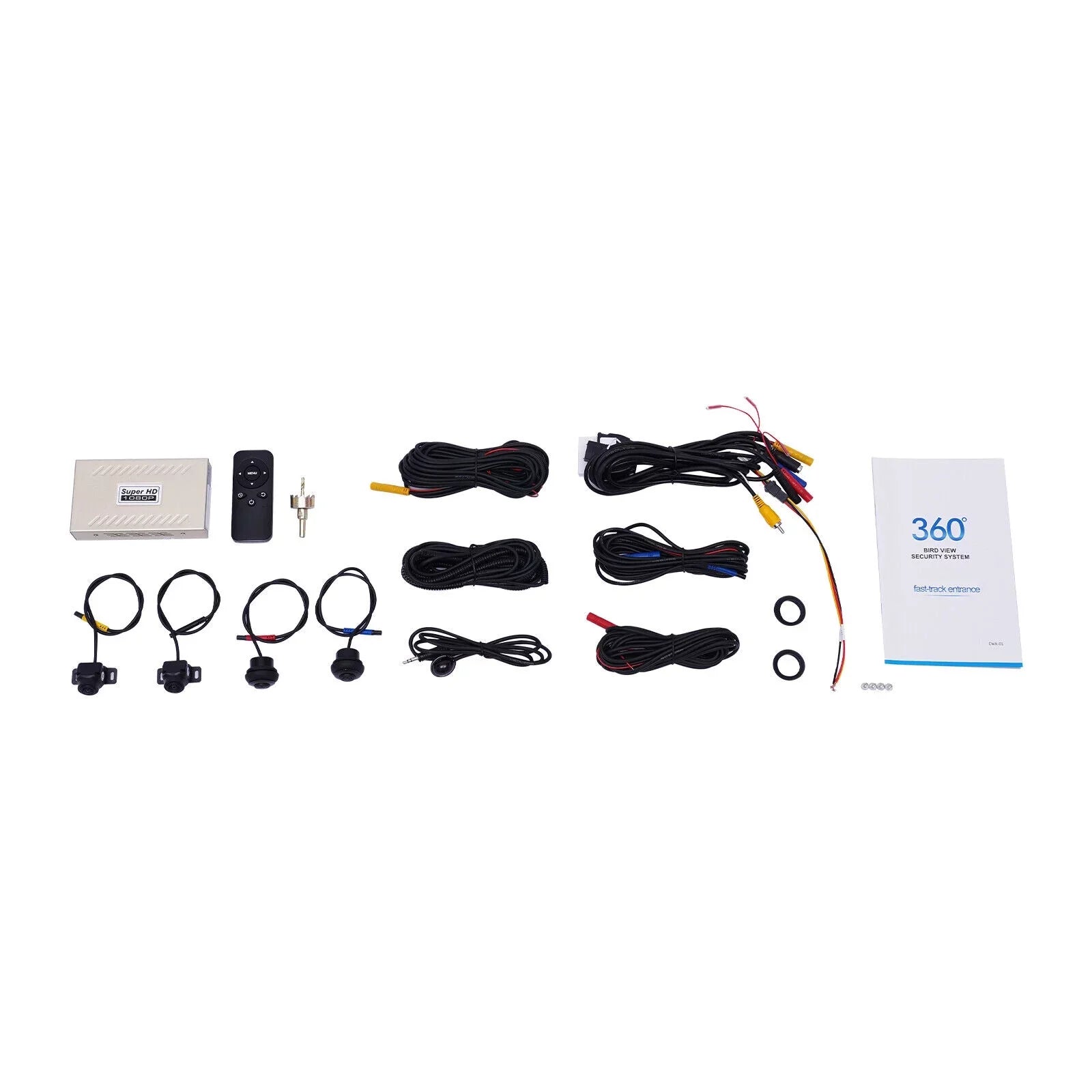 Miumaeov 1080P 4-camera Car DVR Recording 360° Seamless Bird View Panoramic System Kits