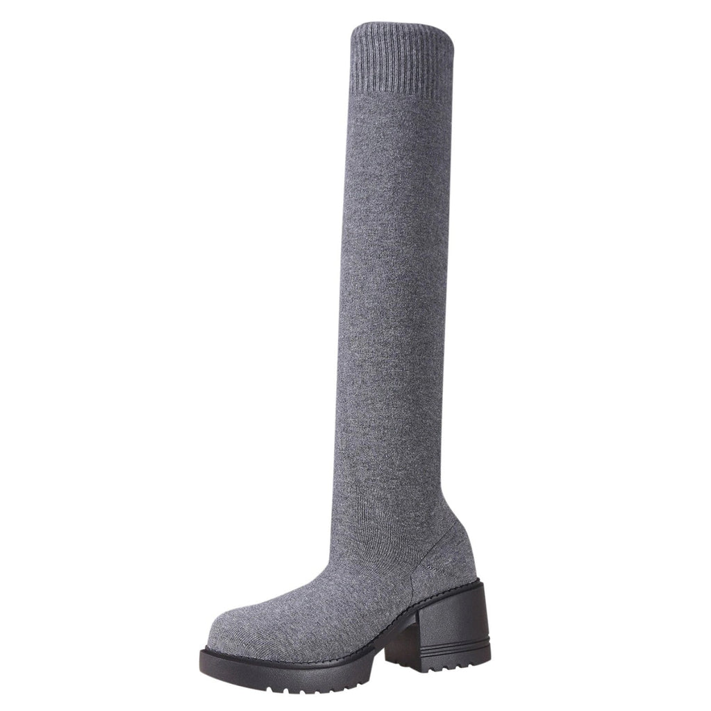 PMUYBHF Pull on Work Boots Women Minimalist Heeled Sock Boots Long Boots Ladies Knee Length Boots Latch Winter Boots for Women Waterproof Snow Size 11