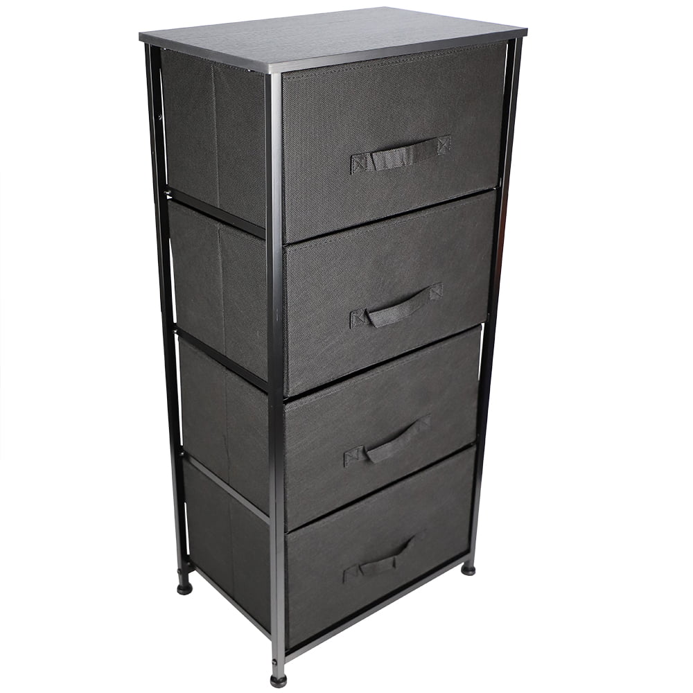 Home Basics 4 Drawer Storage Organizer, Black