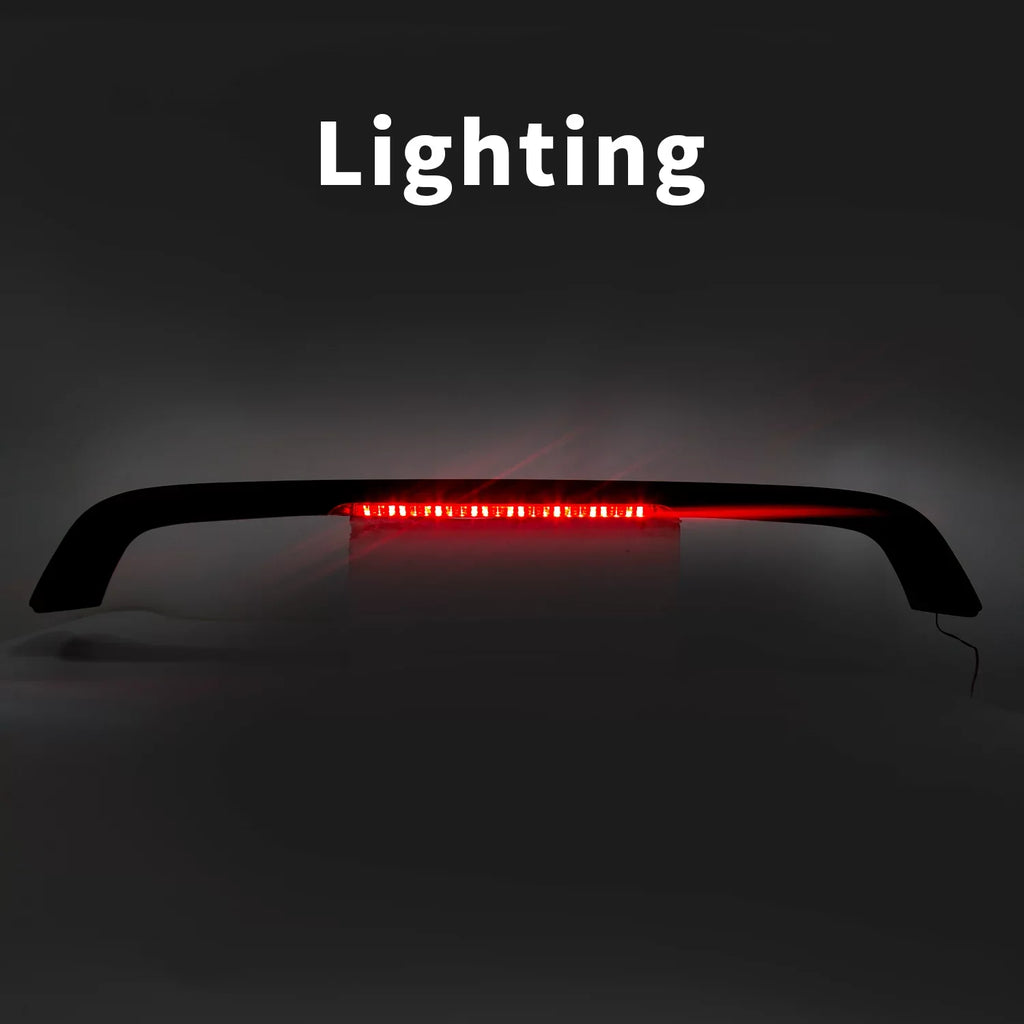 Kojem T-R Style Rear Trunk Lid Spoiler Wing Winglet with LED Brake Light Lamp Matte Black for 1996 1997 1998 1999 2000 Honda Civic 2DR