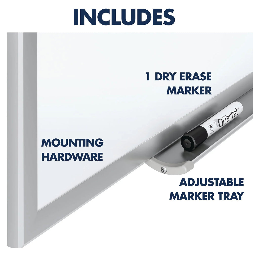 Quartet Classic Nano-Clean Magnetic Dry-Erase Board, 36" x 24" (3' x 2'), Silver Aluminum Frame