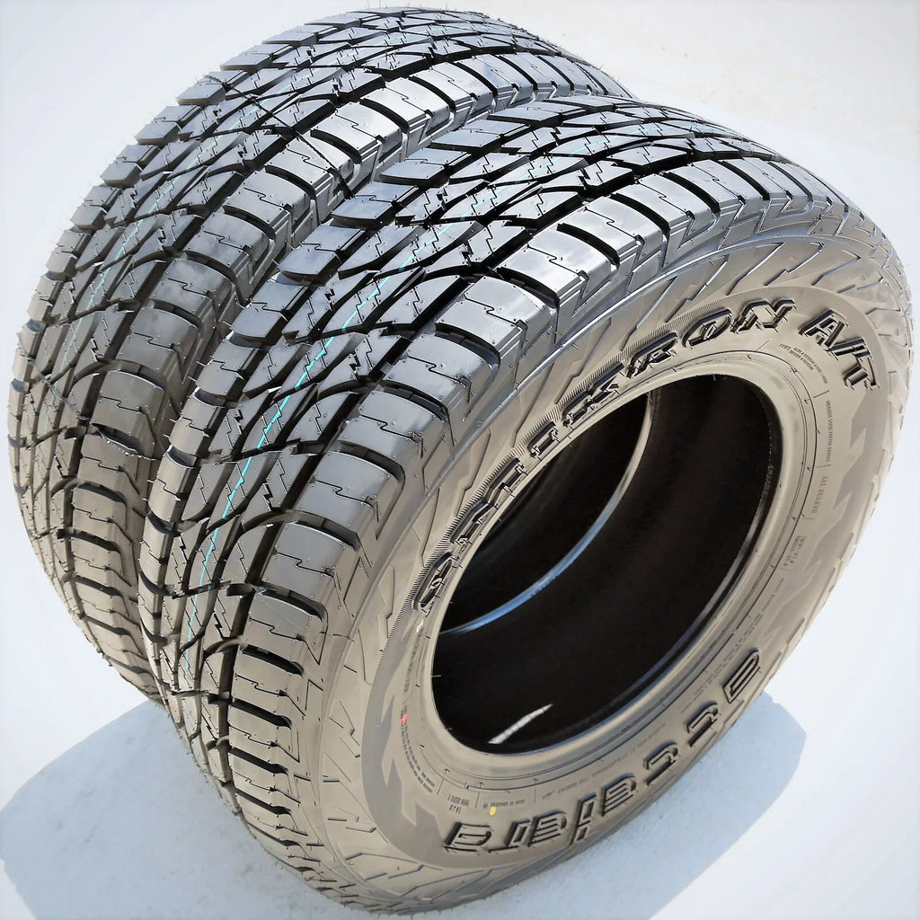 Set of 4 (FOUR) Accelera Omikron A/T LT 265/75R16 123/120Q E 10 Ply AT All Terrain Tires Fits: 2000-02 Dodge Ram 2500 Base, 2013-14 Toyota FJ Cruiser Base