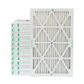 12 Pack of 10x20x2 MERV 10 Pleated 2" Inch Air Filters by Glasfloss. Actual Size: 9-1/2 x 19-1/2 x 1-3/4